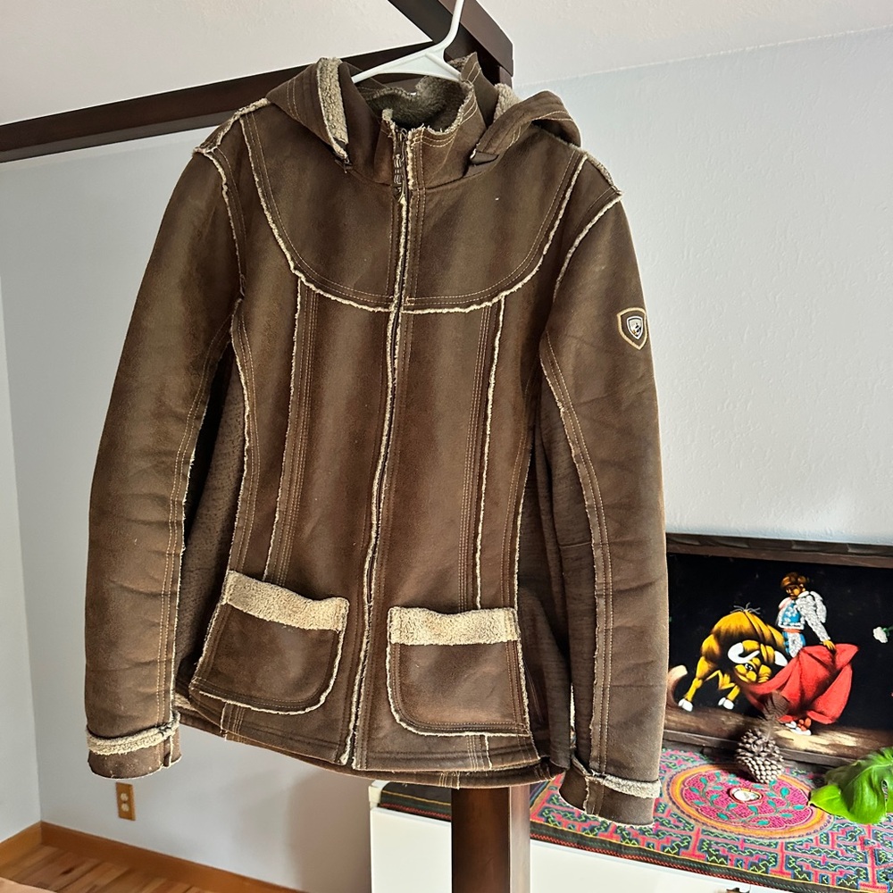 Kuhl women’s large Brown Dani Sherpa jacket